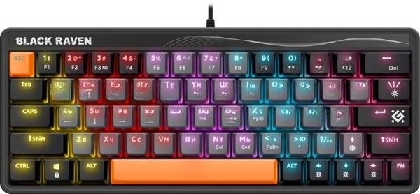Клавиатура проводная Defender MECHANICAL BLK RAVEN GK-417 RU RGb