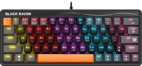 Клавиатура проводная Defender Black Raven GK-417, USB, черный