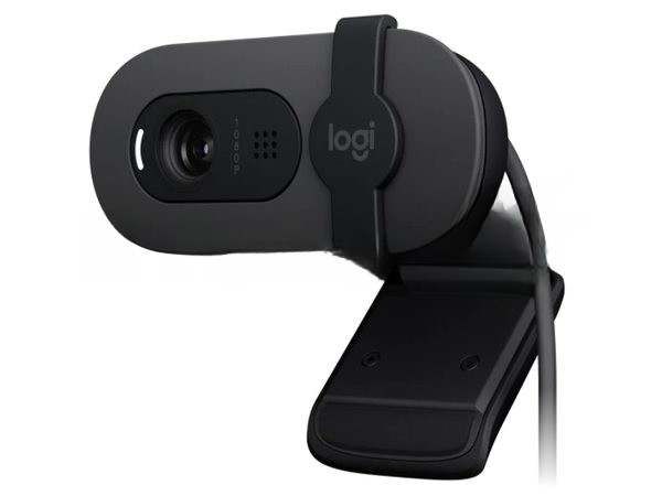 Веб-камера Logitech Webcam Brio 100, 1920x1080, GRAPHITE, защитная шторка