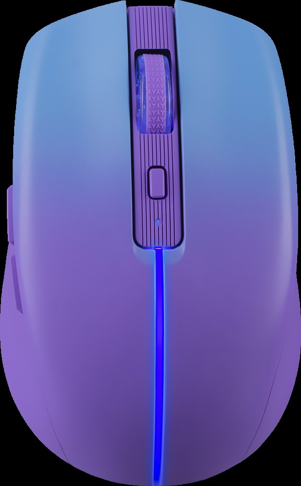 Мышь беспроводная Defender Mystery MM-301 фиолетовый, 1600 dpi, радиоканал, Bluetooth, USB, кнопки - 6