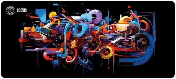 Коврик для мыши Cactus Graffiti 900x400x2мм (CS-MP-PRO10ХXL)