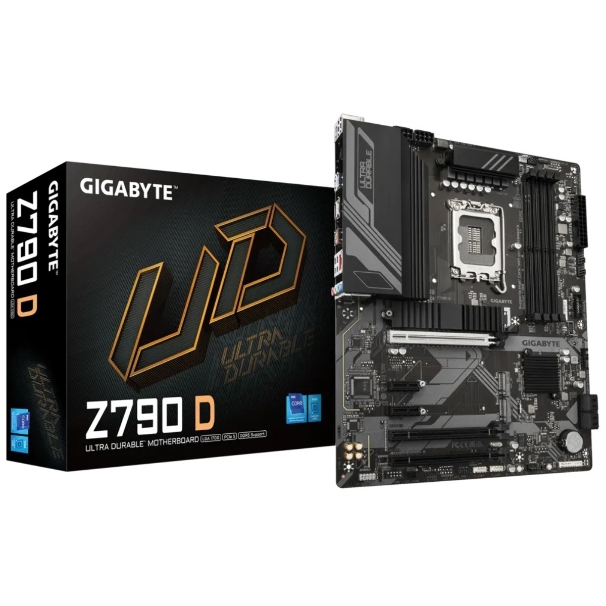 Материнская плата GIGABYTE Z790 D, LGA1700, Intel Z790, 4xDDR5, 4xSATA, 3xM.2, 1xPCIe 5.0 x16, DisplayPort, HDMI, 1x2.5Gb LAN, USB Type-C, 3x3.5 мм, 7.1, ATX