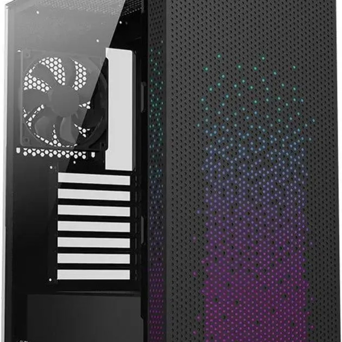 Компьютерный корпус Azza Celesta F черный без БП ATX 5x120мм 5x140мм 2xUSB 2.0 1xUSB 3.0 audio bott PSU