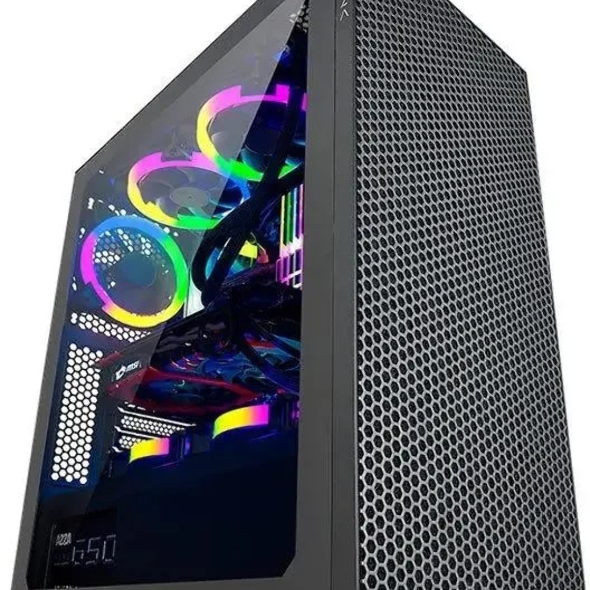 Компьютерный корпус Azza Hive черный без БП ATX 8x120мм 5x140мм 2xUSB 2.0 1xUSB 3.0 audio bott PSU