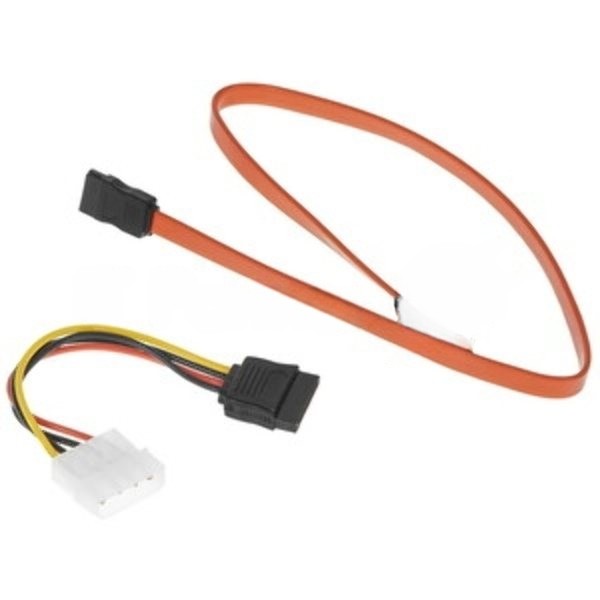 Комплект кабелей SATA Cablexpert CC-SATA-N, интерфейсный (48 см) 7pin/7pin и питания (15 см) 4pin/15pin, медь, пакет