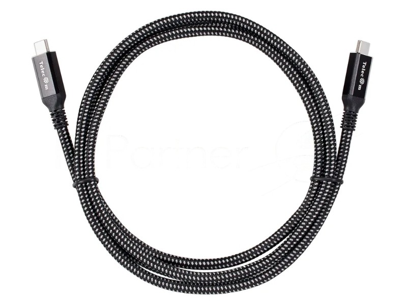 Кабель USB4 TypeCM/CM 8K@30Hz, 40Gbps, PD 240W, медь Telecom 2м TUS840-2M