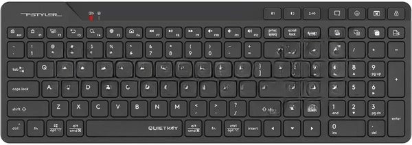 Клавиатура A4Tech FBK27C AS беспроводная, Bluetooth, радиоканал, чёрный