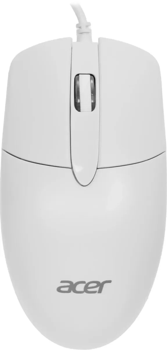 Мышь проводная Acer OMW300 белый, 1200 dpi, USB, кнопки - 3