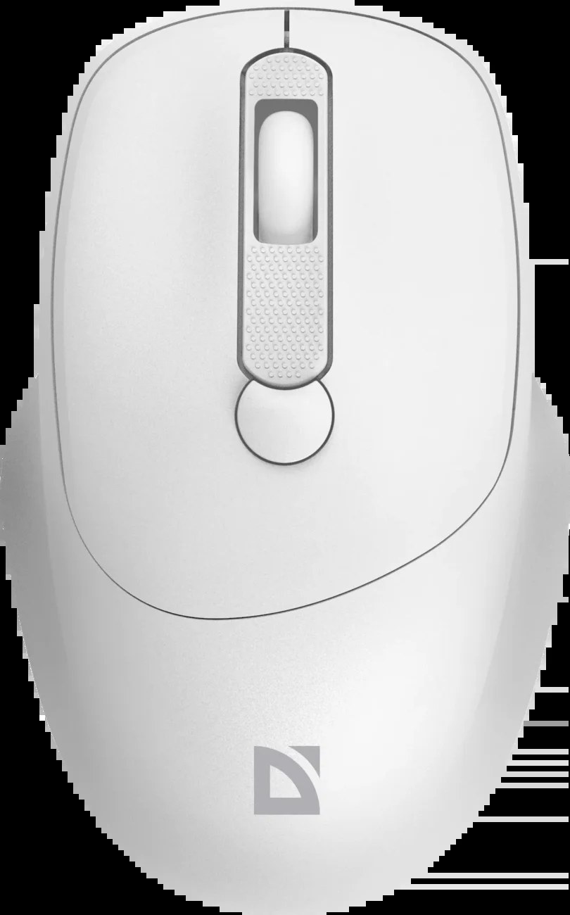 Мышь беспроводная Defender Feam MM-296 белый, 1600 dpi, радиоканал, USB, кнопки - 4