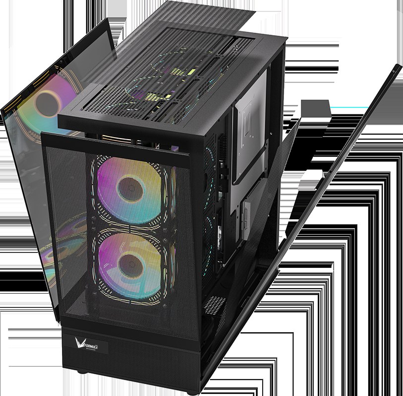 Компьютерный корпус AeroCool/Formula Crystal Z8 черный без БП ATX 9x120мм 7x140мм 1xUSB2.0 1xUSB3.0 1xUSB3.1 audio bott PSU