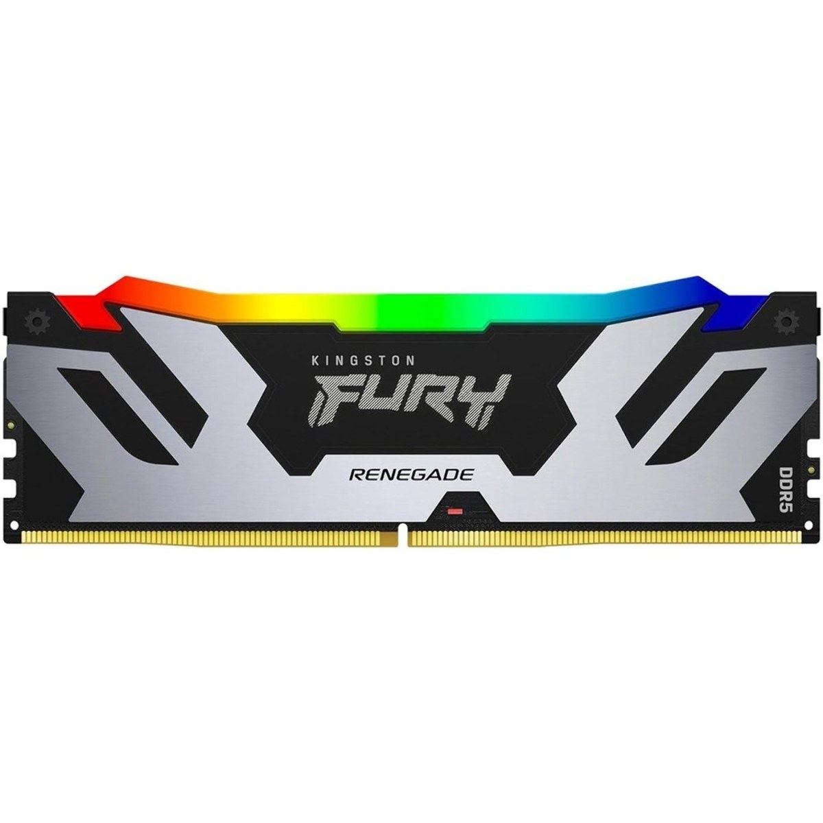 Оперативная память Kingston Fury Renegade, DDR5, 48Gb (1x48GB), 6400MHz, CL32, DIMM, с радиатором, RGB, серебристый/черный