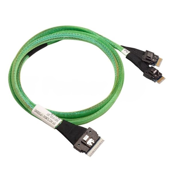 Кабель ACD-60004-ZC Slimline SASx8 (SFF8654) -to- 2 Slimline SASx4 (SFF8654)+ SFF9402, 1M, (аналог Broadcom 05-60004-00) 100