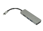 Адаптер Type-C на HDMI, USB 3.0*2 + SD/TF для MacBook, серебро
