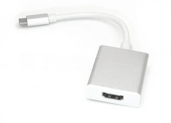 Адаптер Type-C на HDMI, серебро