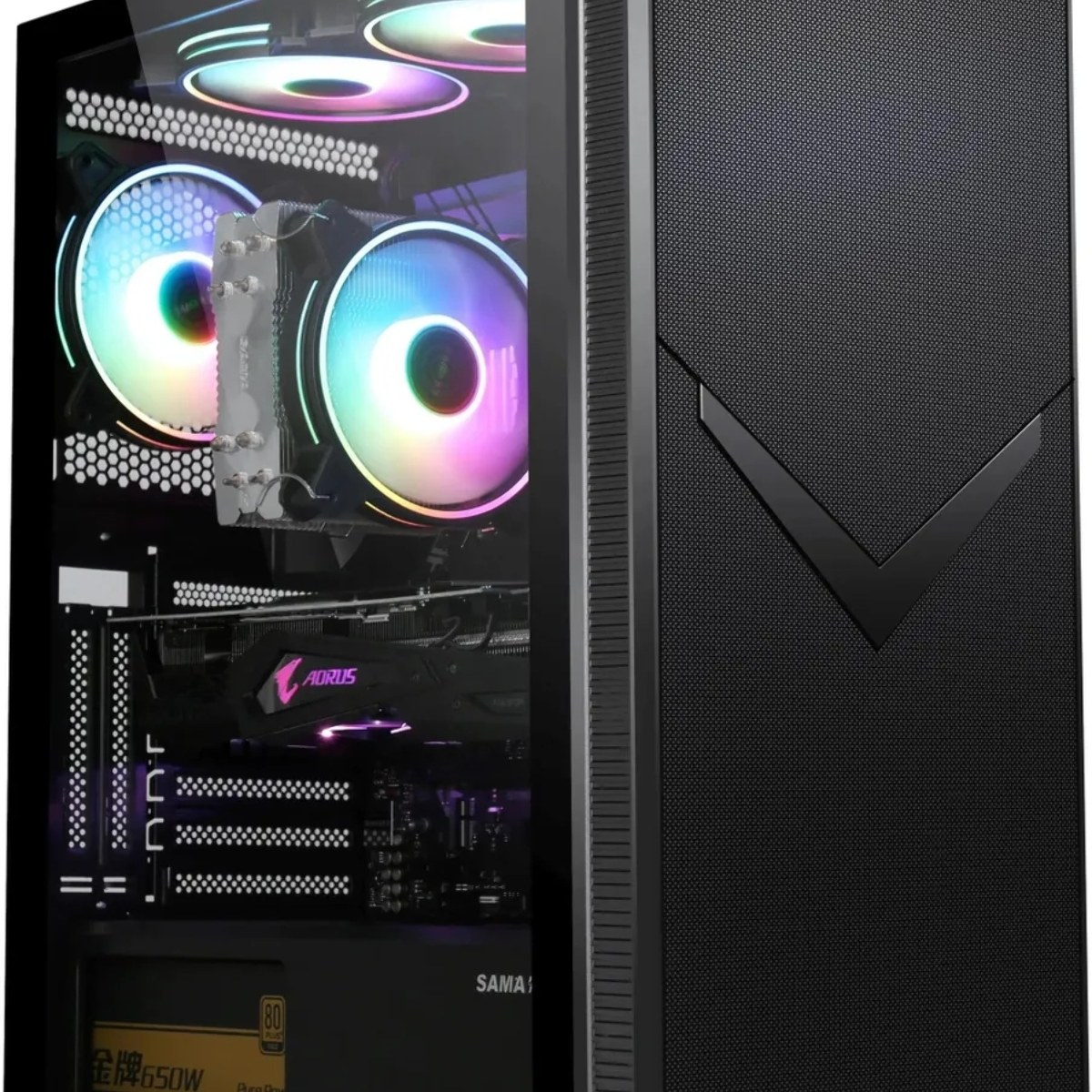 Компьютерный корпус Accord 3501 черный без БП ATX 2xUSB 2.0 1xUSB 3.0 1xUSB3.1 audio bott PSU