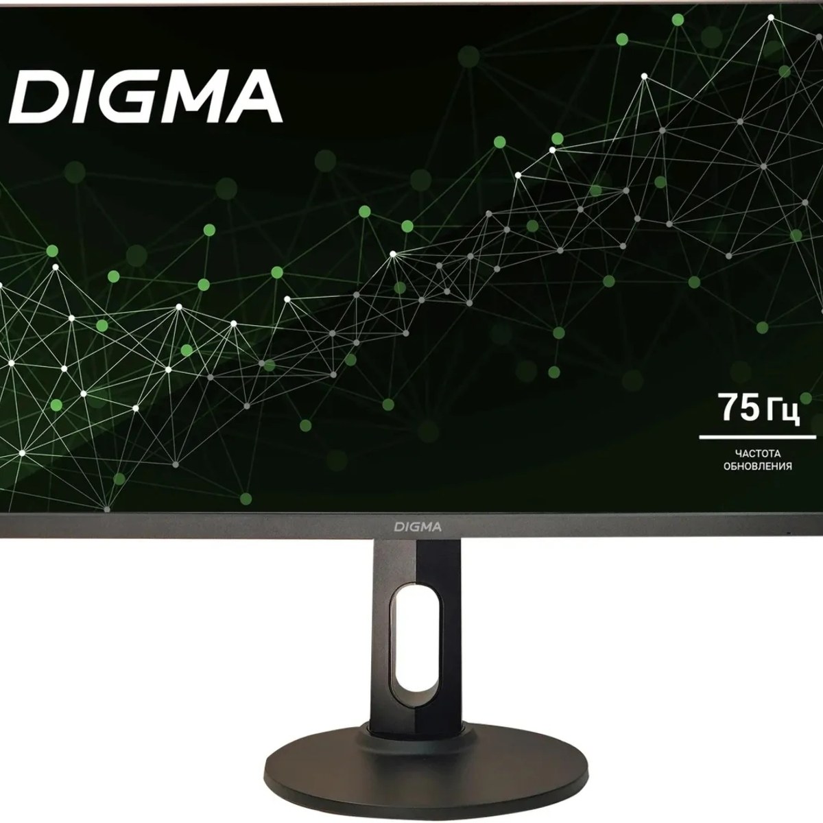 Монитор 27" Digma Progress 27P505Q IPS 2560x1440, 75 Гц, 5 мс, 16:9, 350 кд/м², 2xHDMI, 1xDP, 1x3.5 мм, черный