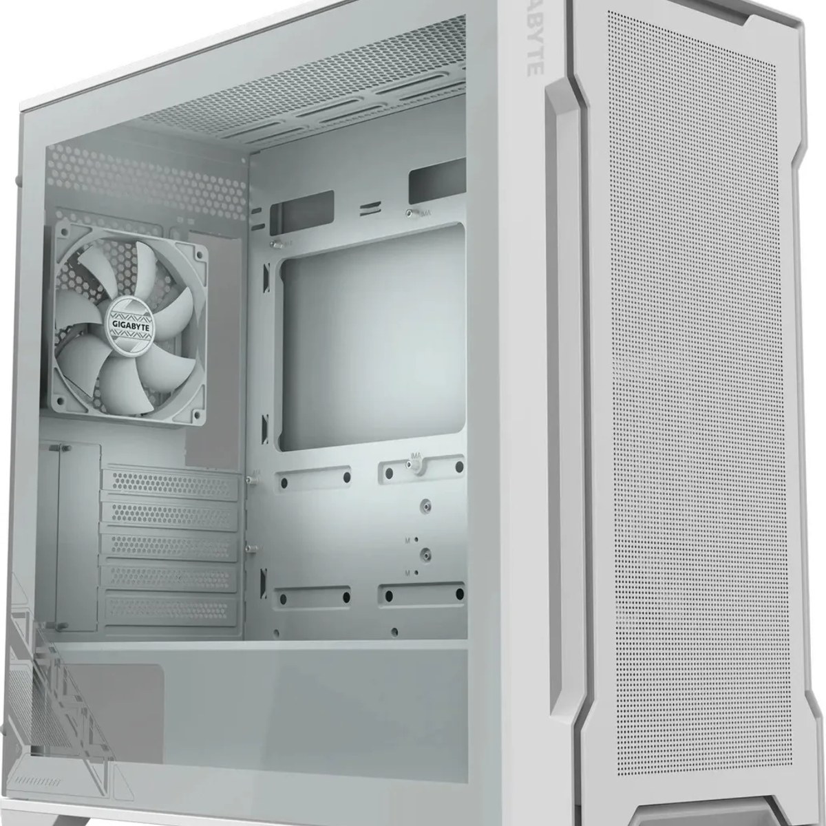 Компьютерный корпус Gigabyte C102W Gb-C102GI белый без БП M-ATX 5x120мм 4x140мм 2xUSB 3.0 audio bott PSU