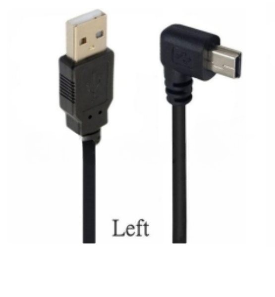 Кабель USB Type A на Mini USB угол влево 1,5 м