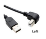 Кабель USB 2.0 на USB-B угол влево 5 м
