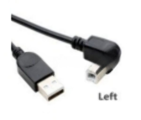 Кабель USB 2.0 на USB-B угол влево 5 м