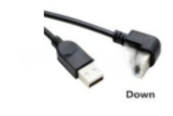 Кабель USB 2.0 на USB-B угол вниз 5 м