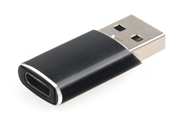 Переходник USB3.1 Cablexpert A-USB3.1-AMCF, AM/Type-C(F), 5 Гбит/с, QC3.0, метал.корпус, Pro, черный, пакет