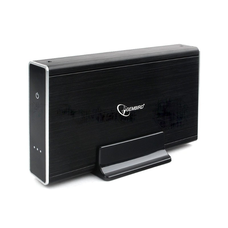 Внешний корпус USB 3.0 для 3.5" HDD/SSD Gembird EE3-U3S-1, порт Type-A, SATA III, металл, черный, коробка