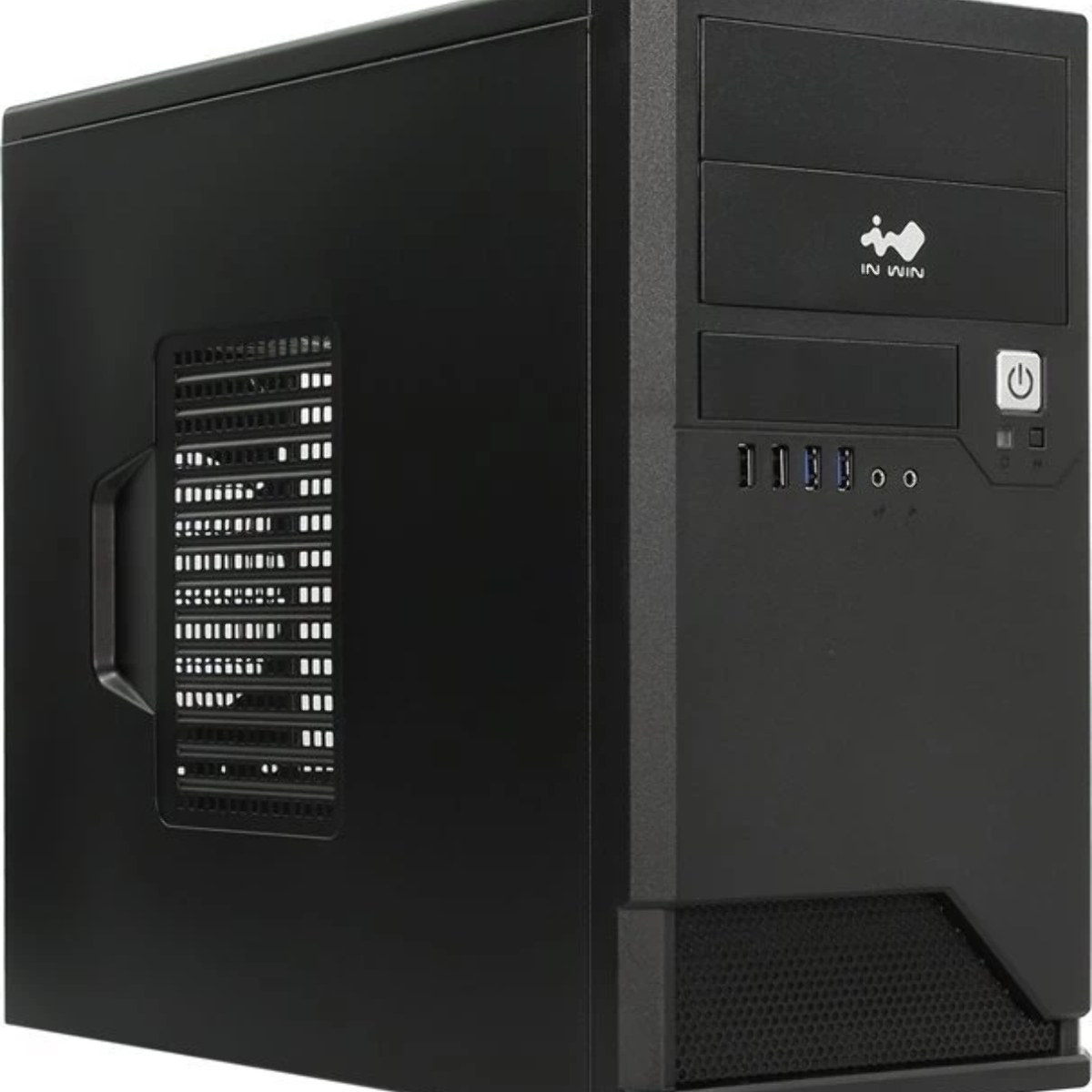 Компьютерный корпус Mini Tower InWin EMR048 черный U2.0*2+U3.0*2+A(HD) mATX (без блока питания)
