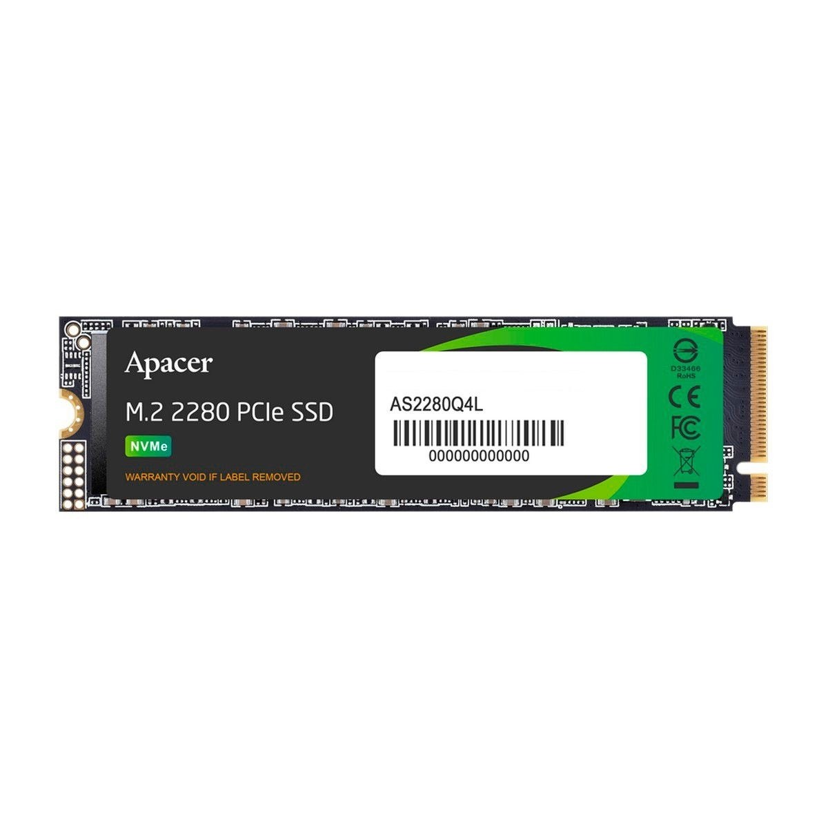 Накопитель SSD Apacer 1Tb, M.2 2280, NVMe PCIe 4.0 x4, R/W 3600/3000 Мбайт/сек