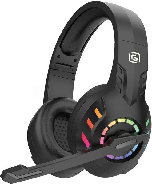 Гарнитура Oklick HS-L420G чёрный, беспроводная + проводная, Bluetooth, до 30 ч, подсветка
