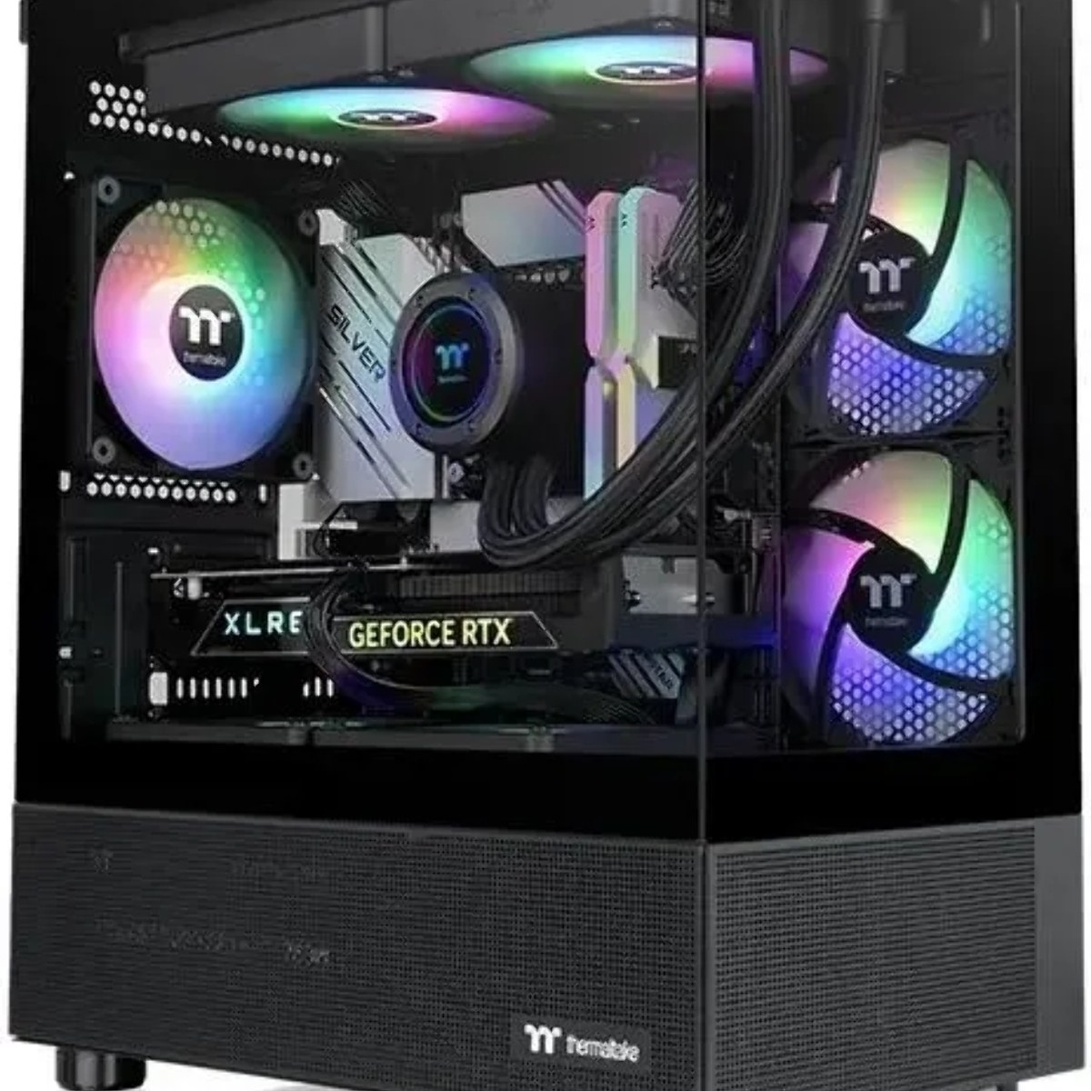 Компьютерный корпус Thermaltake View 170 TG ARGB черный без БП mATX 4x120мм 2x140мм 1x200мм 2xUSB3.0 audio bott PSU