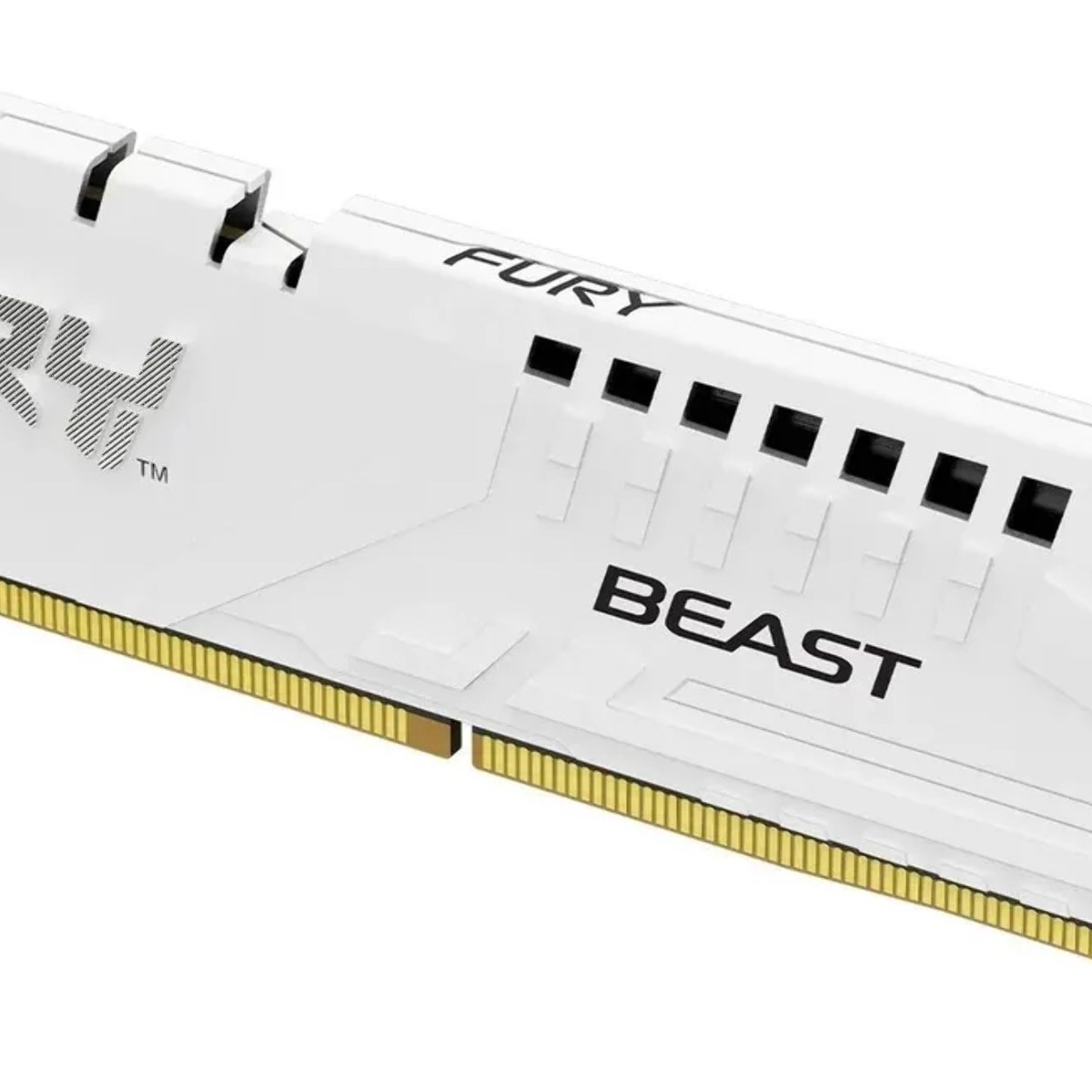 Оперативная память Kingston Fury Beast, DDR5, 32Gb (1x32GB), 6000MHz, CL36, DIMM, с радиатором, белый