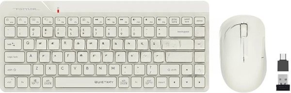 Комплект клавиатура+мышь A4Tech FStyler FG2200 Air2 беспроводной, USB, 1200 DPI, бежевый
