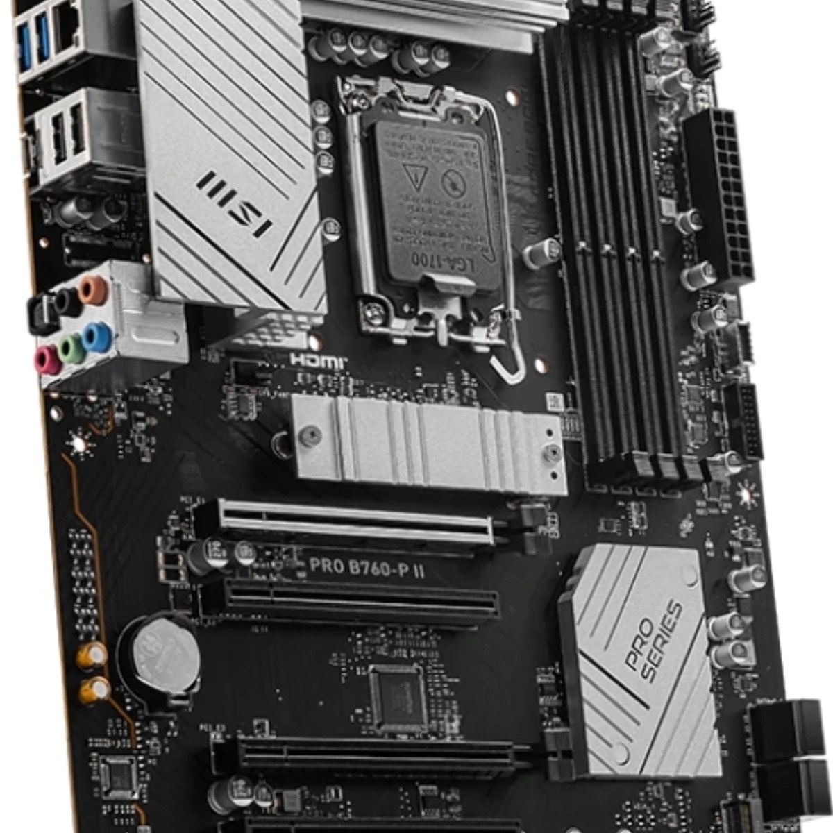 Материнская плата MSI PRO B760-P II, LGA1700, Intel B760, 4xDDR5, 4xSATA, 2xM.2, 1xPCIe 4.0 x16, DisplayPort, HDMI, 1x2.5Gb LAN, USB Type-C, 5x3.5 мм, 7.1, ATX