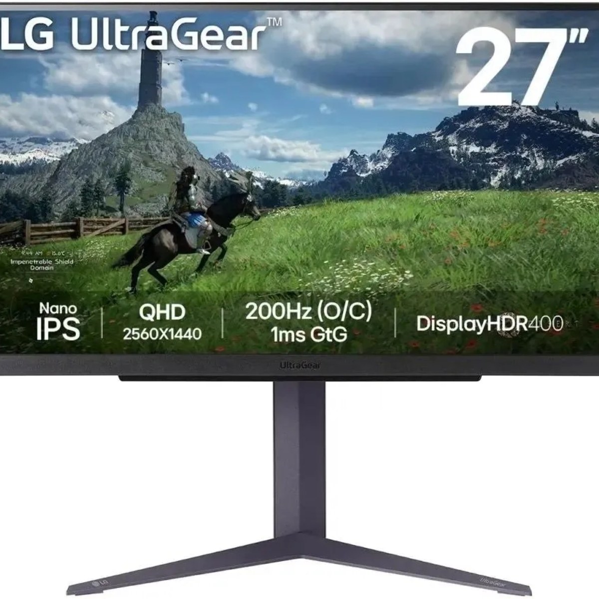 Монитор 27" LG UltraGear 27GS85Q-B IPS 2560x1440, 180 Гц, 1 мс, 16:9, 400 кд/м2, 2xHDMI, 1хDP, 1x3.5 мм, черный
