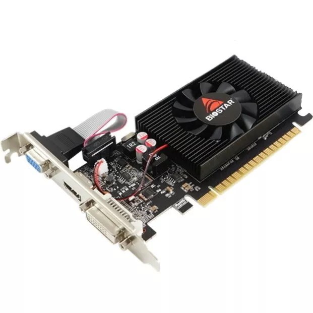 Видеокарта Biostar PCI-E GT710-2Gb D3 LP NVIDIA GeForce GT 710 2Gb 64bit DDR3 954/1333 DVIx1 HDMIx1 CRTx1 HDCP Ret low profile