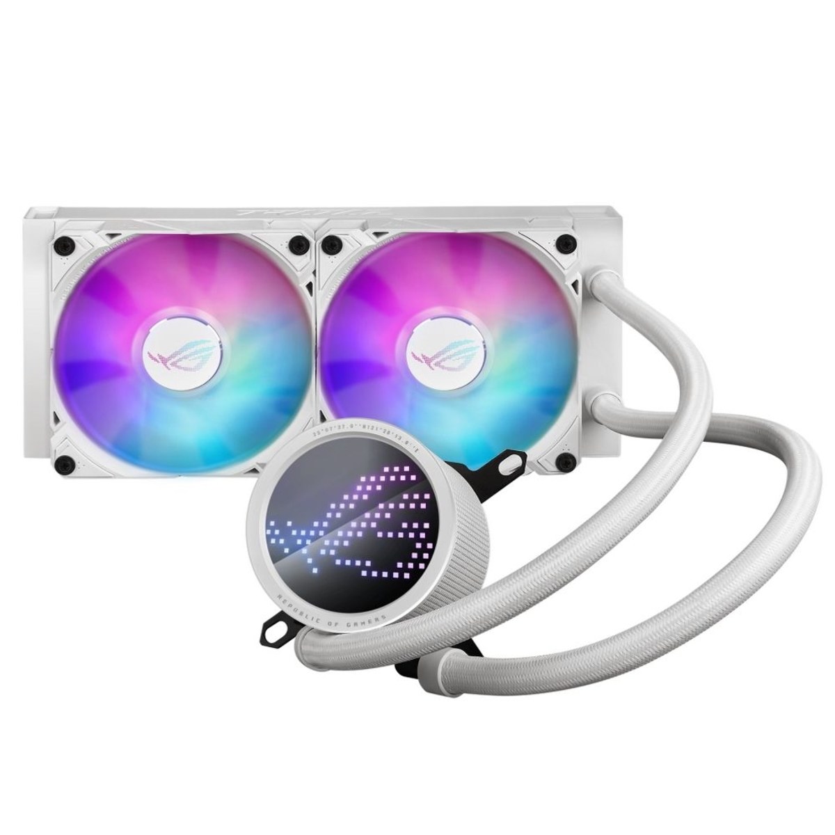 Система жидкостного охлаждения ASUS ROG RYUO III 240 ARGB White, 240 мм, 2x120 мм, ARGB
