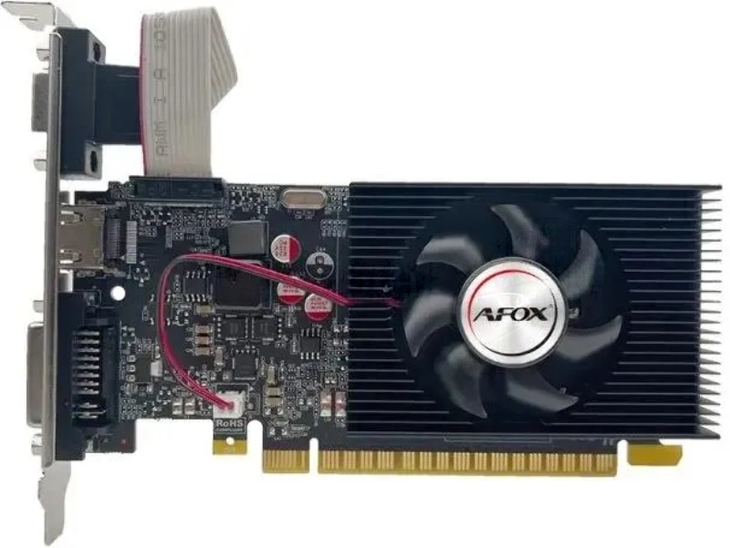 Видеокарта AFOX GeForce GT 730, 2 GB DDR3, 64 bit, DVI, HDMI, VGA, GPU 900 MHz