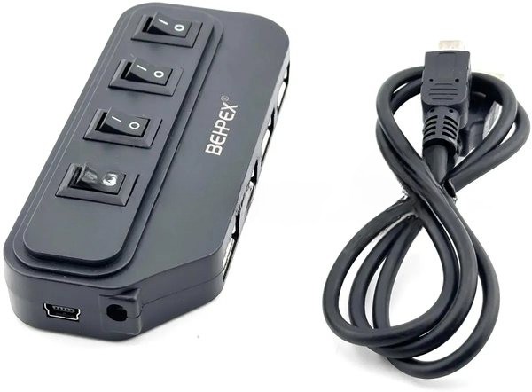 USB-концентратор Behpex BPH-1907, USB 2.0, USB 4 порта, USB