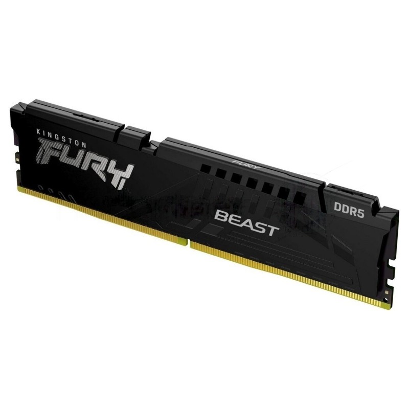 Оперативная память Kingston Fury Beast, DDR5, 32Gb (1x32GB), 6400MHz, CL32, DIMM, радиатор, черный