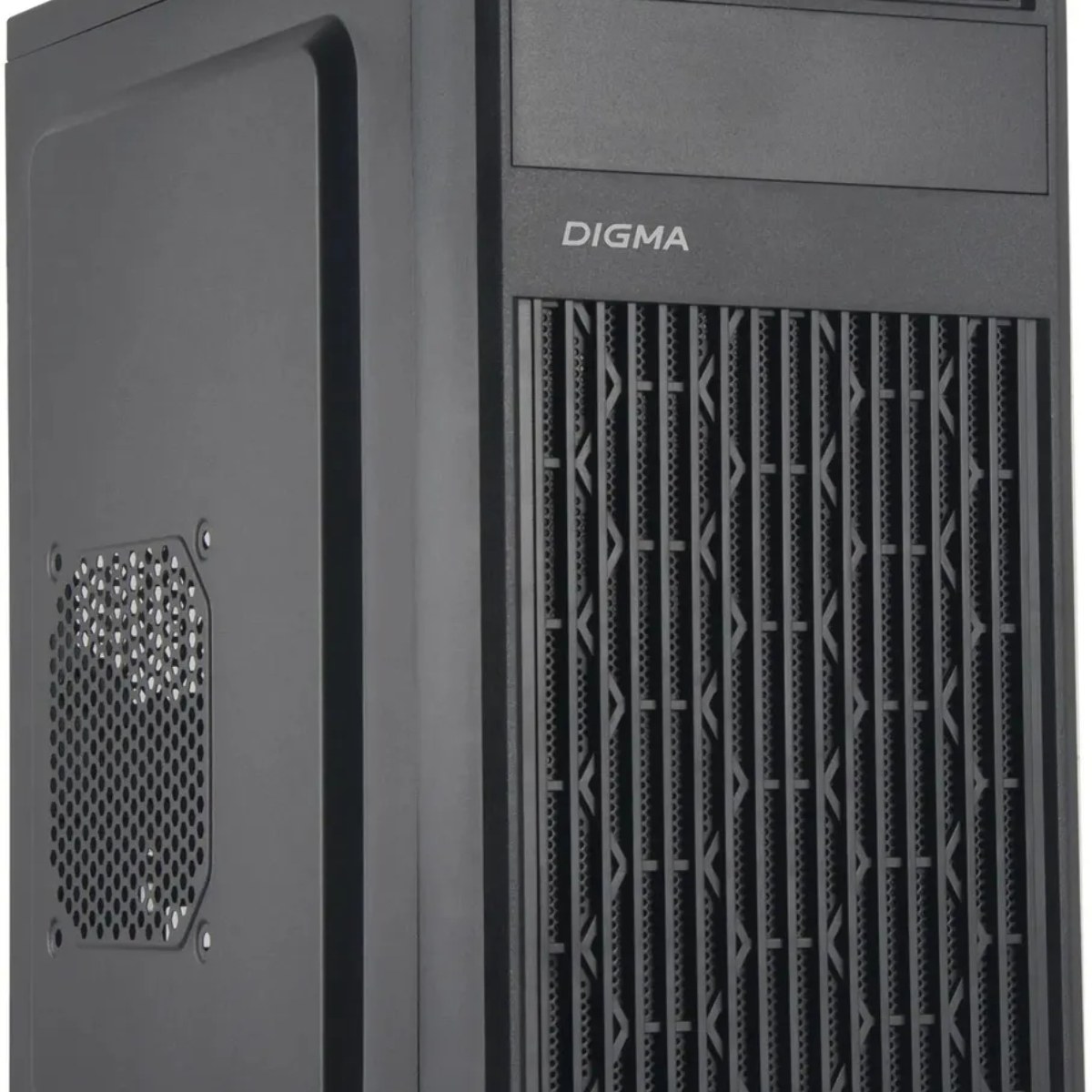 Компьютерный корпус Digma DCC-MN302 черный без БП mATX 1x80мм 2x120мм 1xUSB2.0 1xUSB3.0 audio