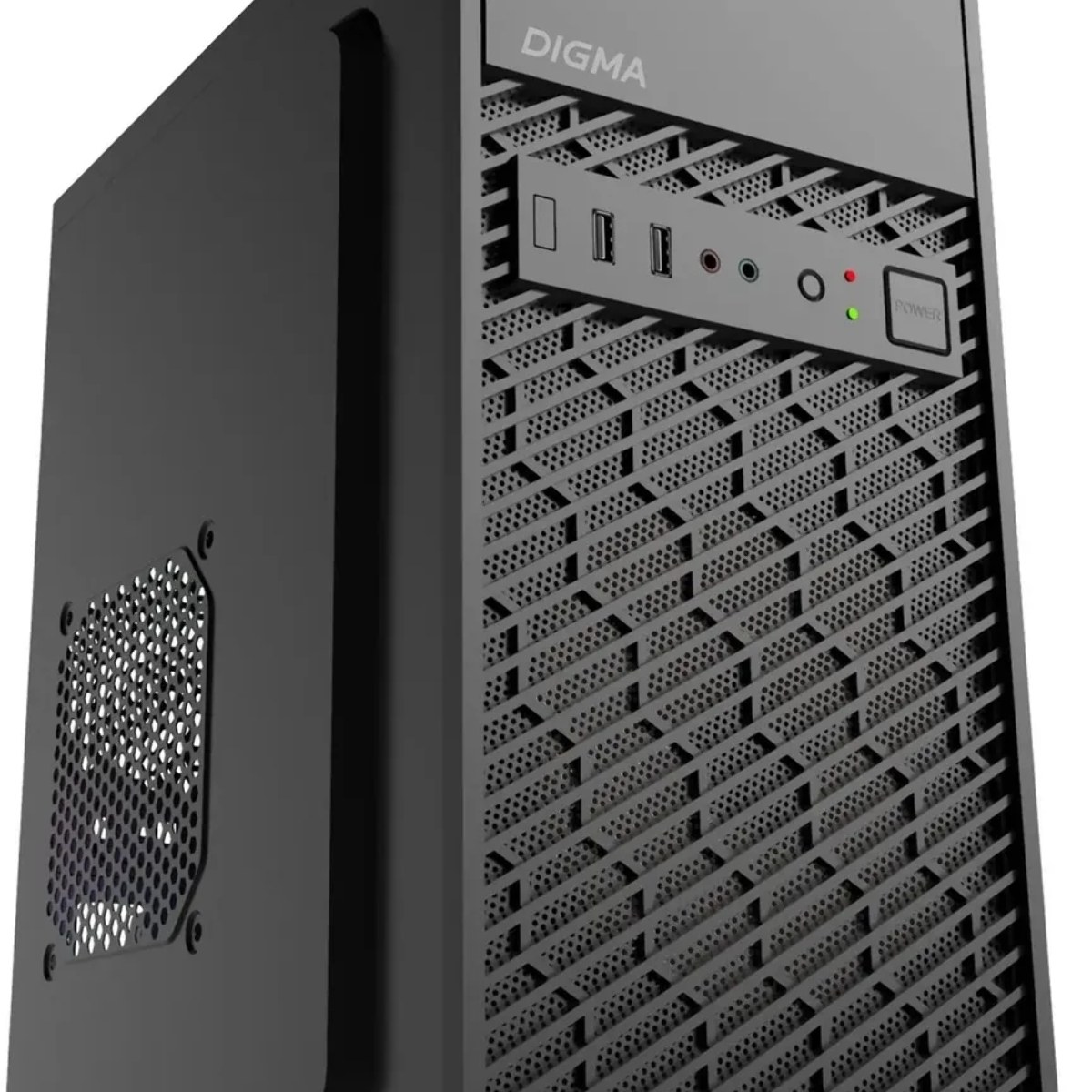 Компьютерный корпус Digma DCC-MN303 черный без БП mATX 1x80мм 2x120мм 1xUSB 2.0 1xUSB 3.0 audio
