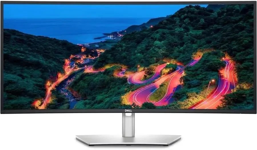 Монитор 34" Dell UltraSharp U3425WE IPS 3440x1440, 120 Гц, 4 мс, 21:9, 300 кд/м², HDMI 2.1, DP 1.4, Thunderbolt 4, 3xUSB-C, USB Hub (5x USB 3.0), Ethernet, 3.5 мм, динамики (2x5 Вт), изогнутый, черный и серебристый