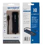 Разветвитель USB3.1 Gembird UHB-C425, 2xUSB, 2xType-C, с доп.питанием (порт Type-C), кабель Type-C 19см