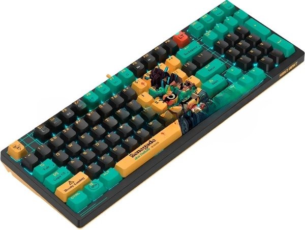 Клавиатура проводная A4Tech Bloody AT98 Renegade USB черный/зеленый