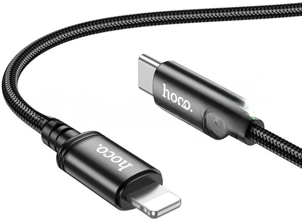 Кабель Hoco X89 Wind iP USB Type-C (m)-Lightning (m) 1м черный коробка