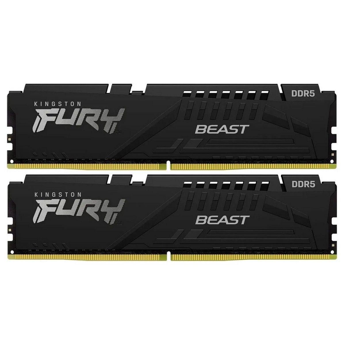Оперативная память Kingston Fury Beast, DDR5, 32Gb (2x16Gb), 6000MHz, CL36, DIMM, с радиатором, черный