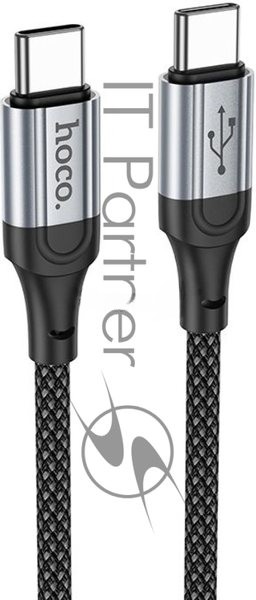 Кабель Hoco X102 Fresh Type-C to Type-C USB Type-C (m)-USB Type-C (m) 1м черный коробка