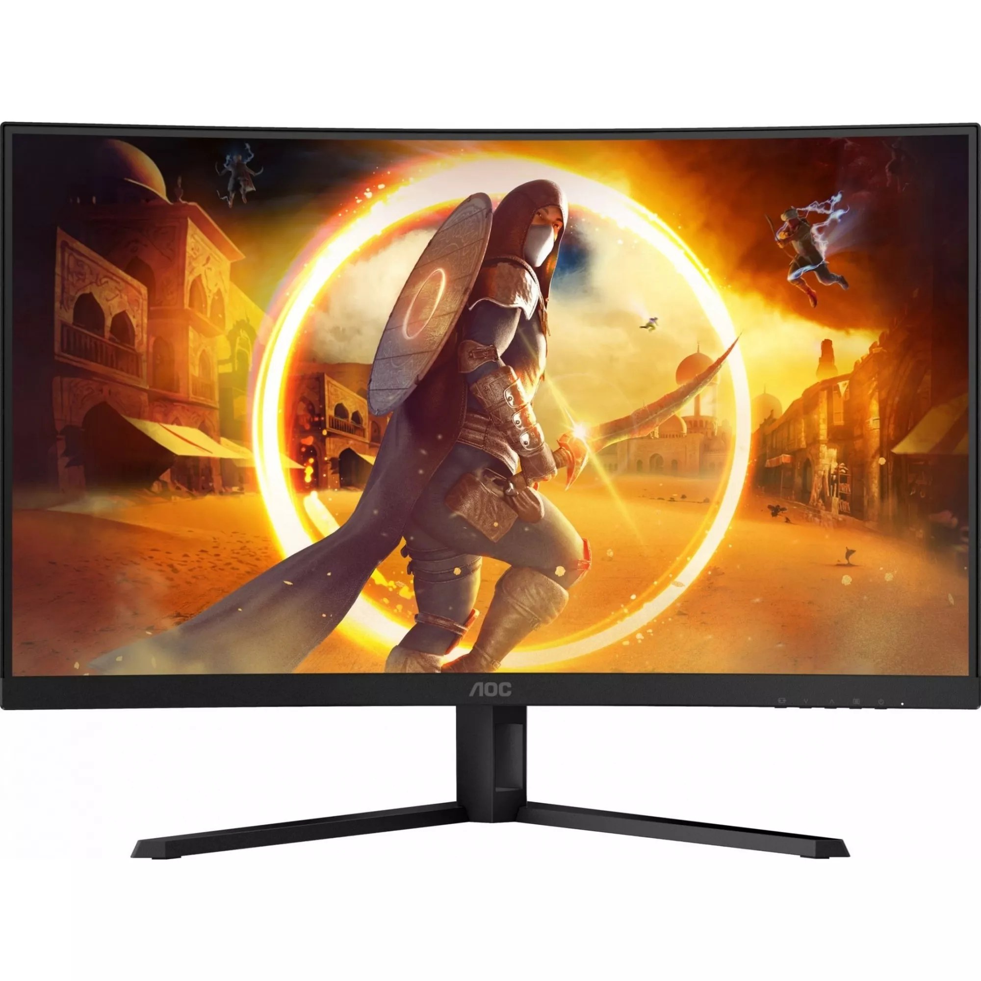 Монитор 31.5" AOC CQ32G4VE Fast VA 2560x1440, 180 Гц, 1 мс, 16:9, 300 кд/м², 2xHDMI, DisplayPort, изогнутый экран, HDR, FreeSync, Flicker Free, Low Blue Light, черный