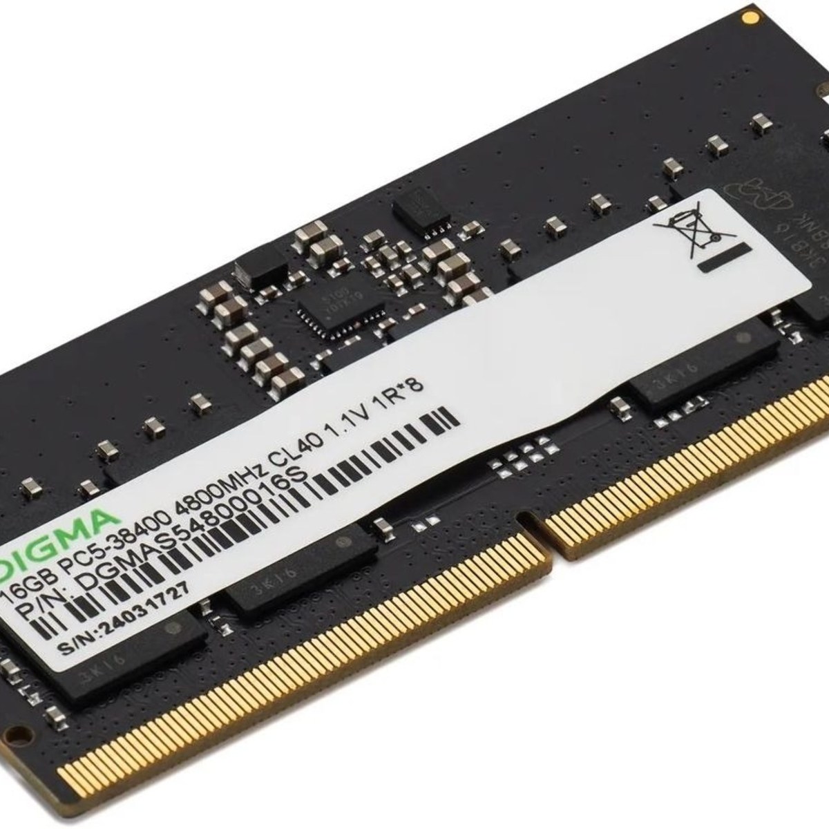 Оперативная память Digma, DDR5, 16GB (1x16 GB), 4800 MHz, CL40, SO-DIMM